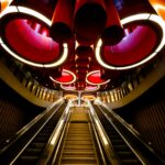 vibrant modern architecture in brussels metro station